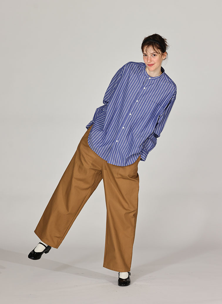 BAND COLLAR SHIRTS [UNISEX] 詳細画像 Blue 3
