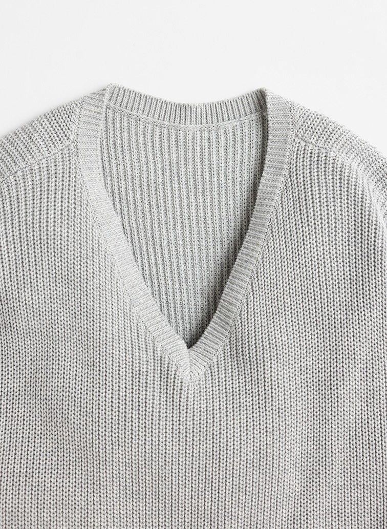 V NECK ONEPIECE 詳細画像 Light Gray 2