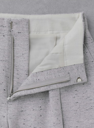 【ウォッシャブル】Nep Tweed ベルトベイカーパンツ 詳細画像 Gray 5