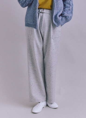 【ウォッシャブル】Nep Tweed ベルトベイカーパンツ