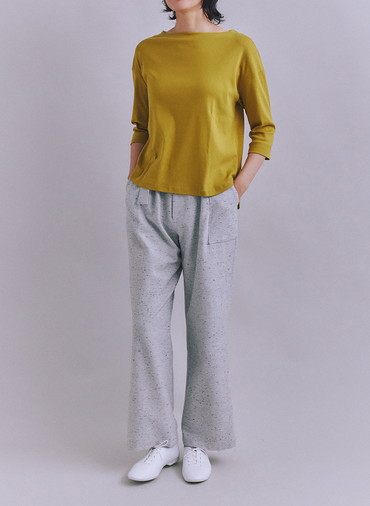 【ウォッシャブル】Nep Tweed ベルトベイカーパンツ 詳細画像 Light Gray 2