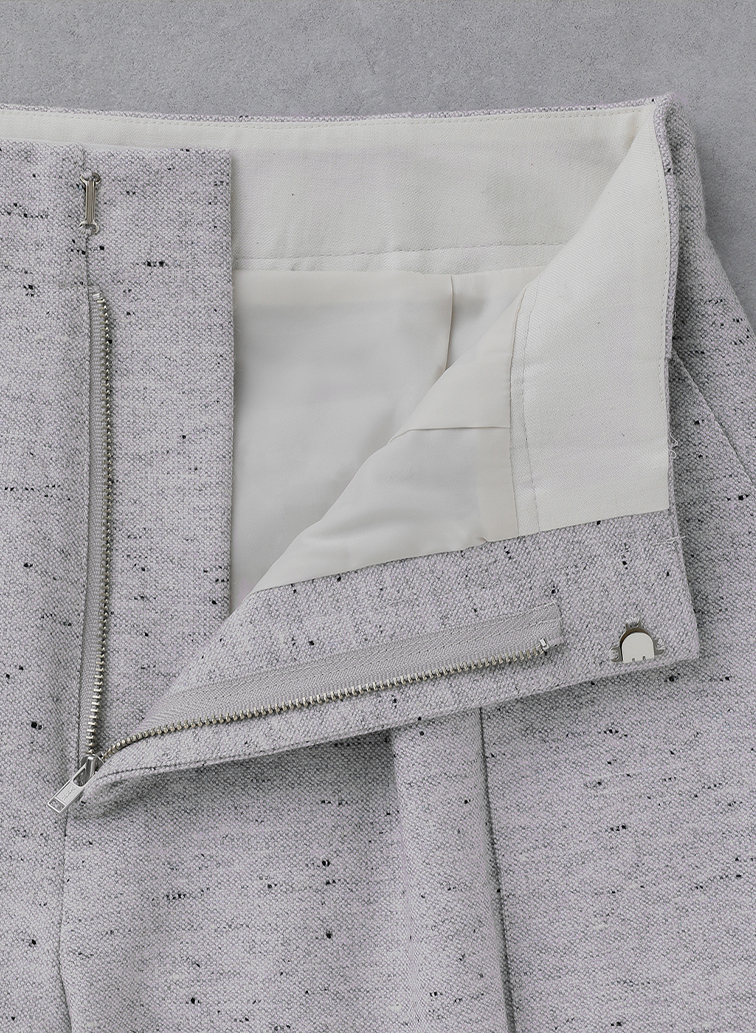 【ウォッシャブル】Nep Tweed ベルトベイカーパンツ 詳細画像 Gray 5