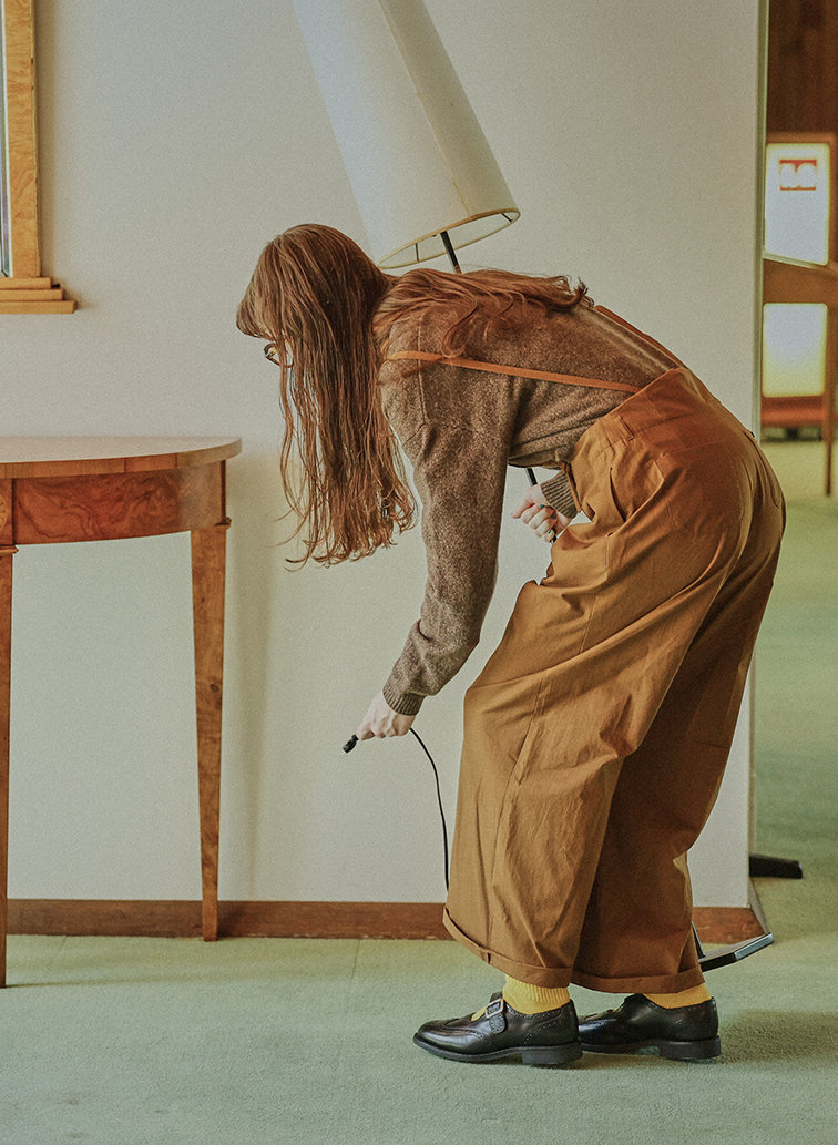 Colorful Melange 配色ポケットニットカーディガン 詳細画像 Brown 6