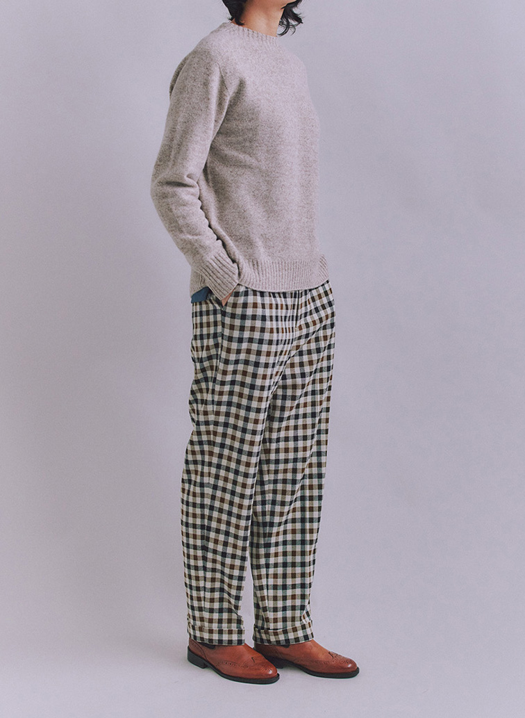 Australia Lamb サドルショルダースリットニット 詳細画像 Beige 2