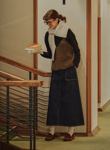 Colorful Melange 2wayペプラムキャミニット 詳細画像 Brown 4