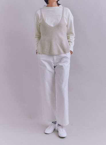 Colorful Melange 2wayペプラムキャミニット 詳細画像 Beige 3