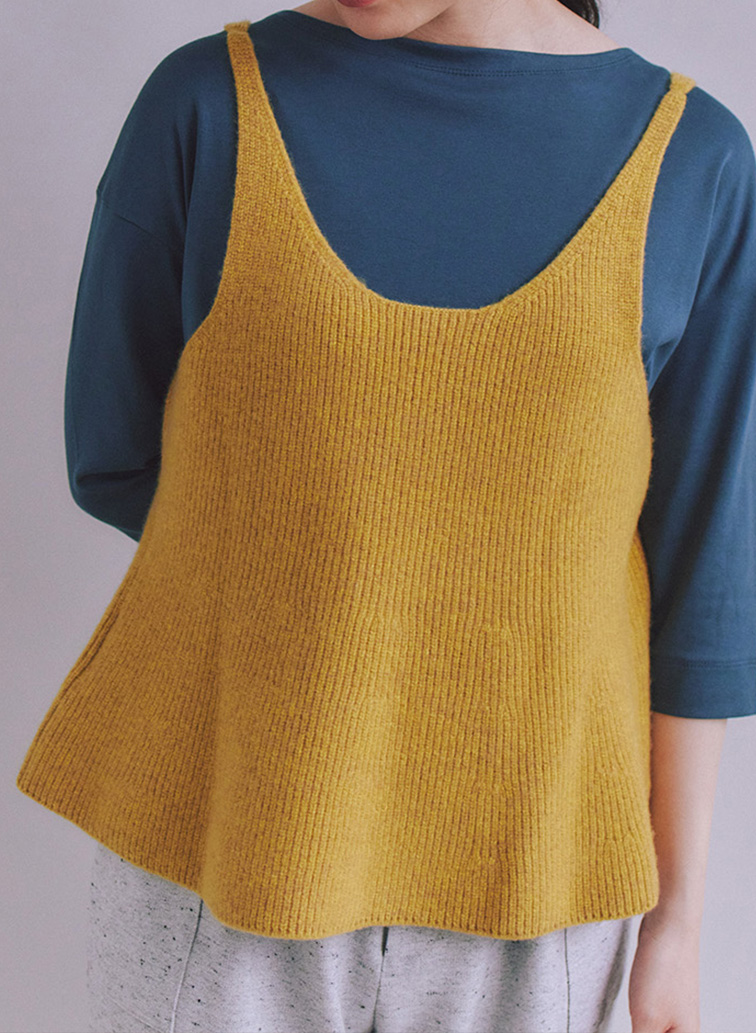 Colorful Melange 2wayペプラムキャミニット 詳細画像 Yellow 1