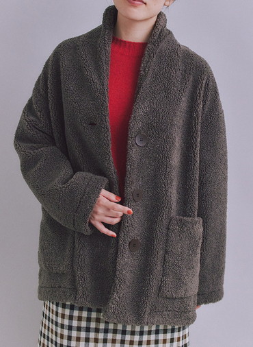 Eco Fur ショールカラーコート