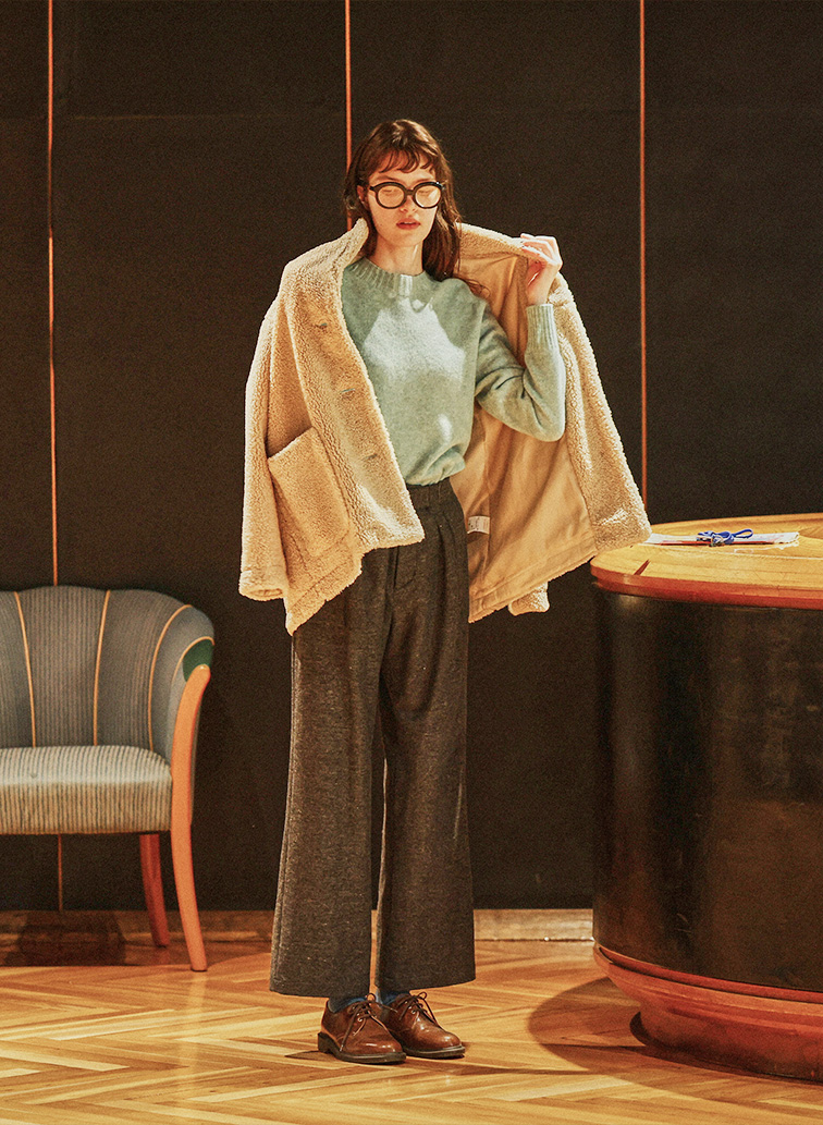 Eco Fur ショールカラーコート 詳細画像 Beige 6