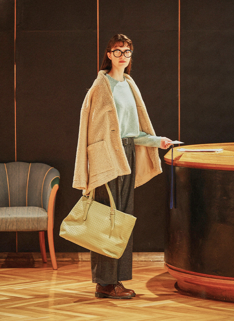 Eco Fur ショールカラーコート 詳細画像 Beige 7