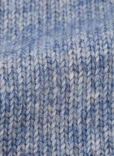 Cotton Alpaca ケーブルラグランニットカーディガン 詳細画像 Saxe Blue 2