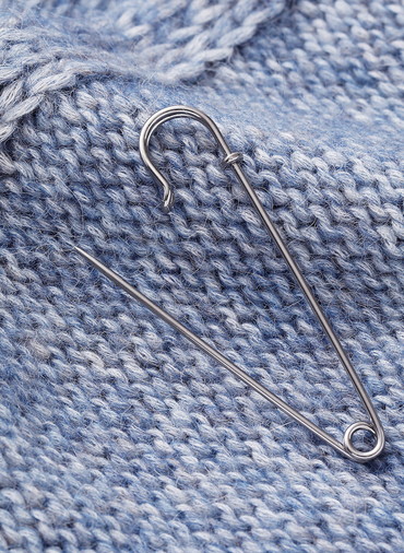 Cotton Alpaca ケーブルラグランニットカーディガン 詳細画像 Saxe Blue 3