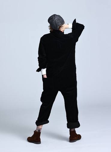 Boiler Suit Washed Corduroy 詳細画像 Black 3