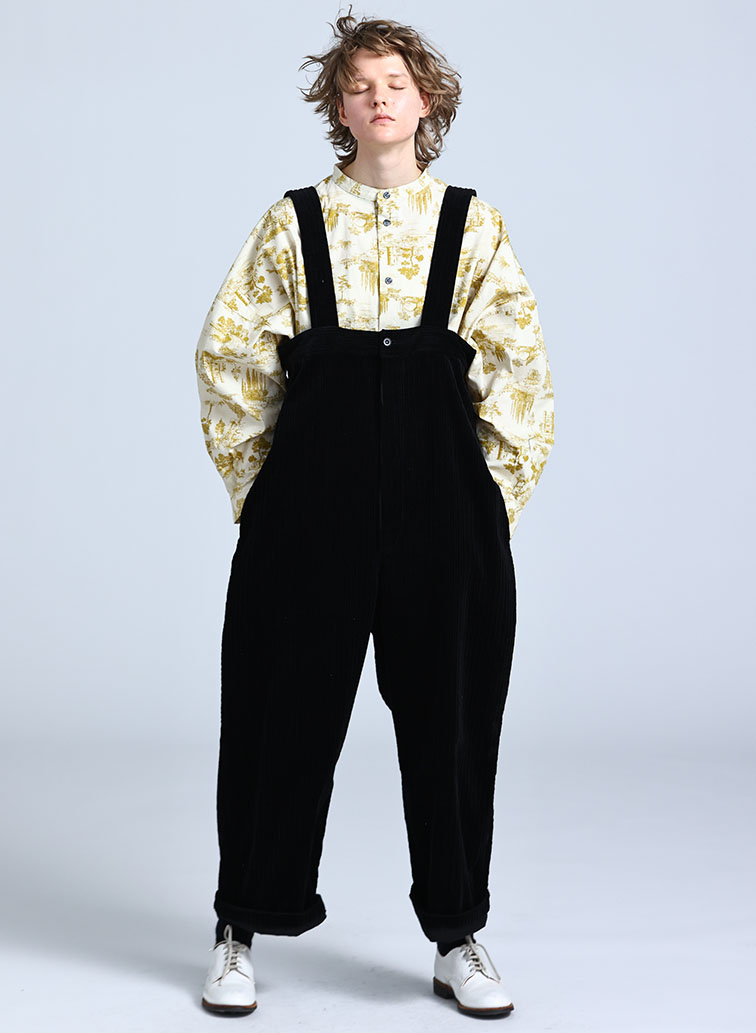 High rise brace trousers 詳細画像 Black 1