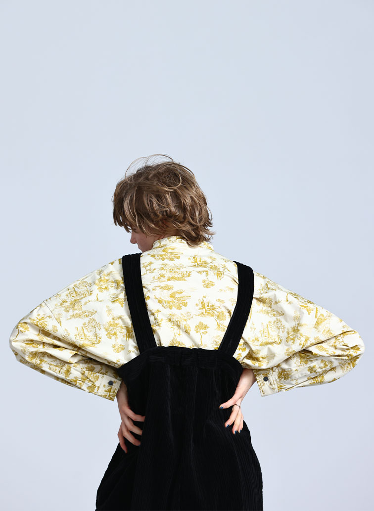 High rise brace trousers 詳細画像 Black 3