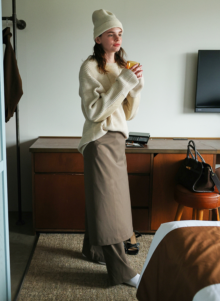 3wayスラックススカート 詳細画像 Brown 10