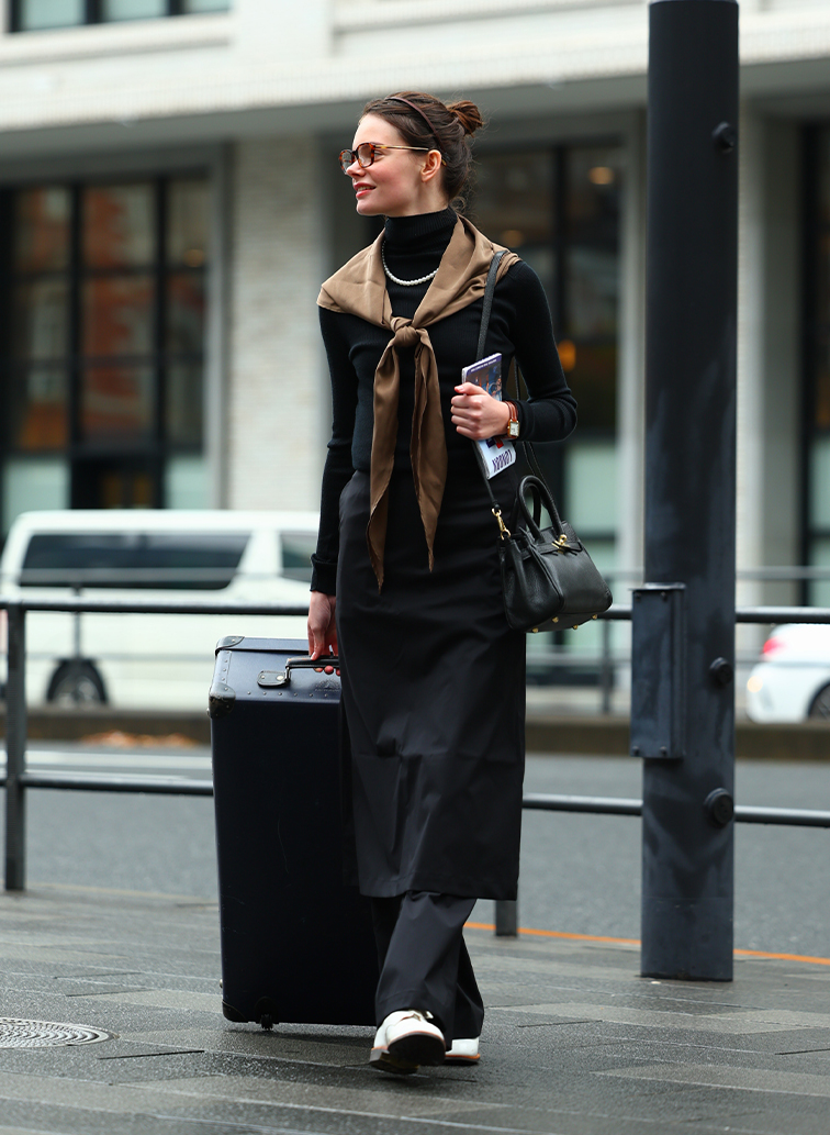 エッセンシャル・スカーフ 詳細画像 Brown 3