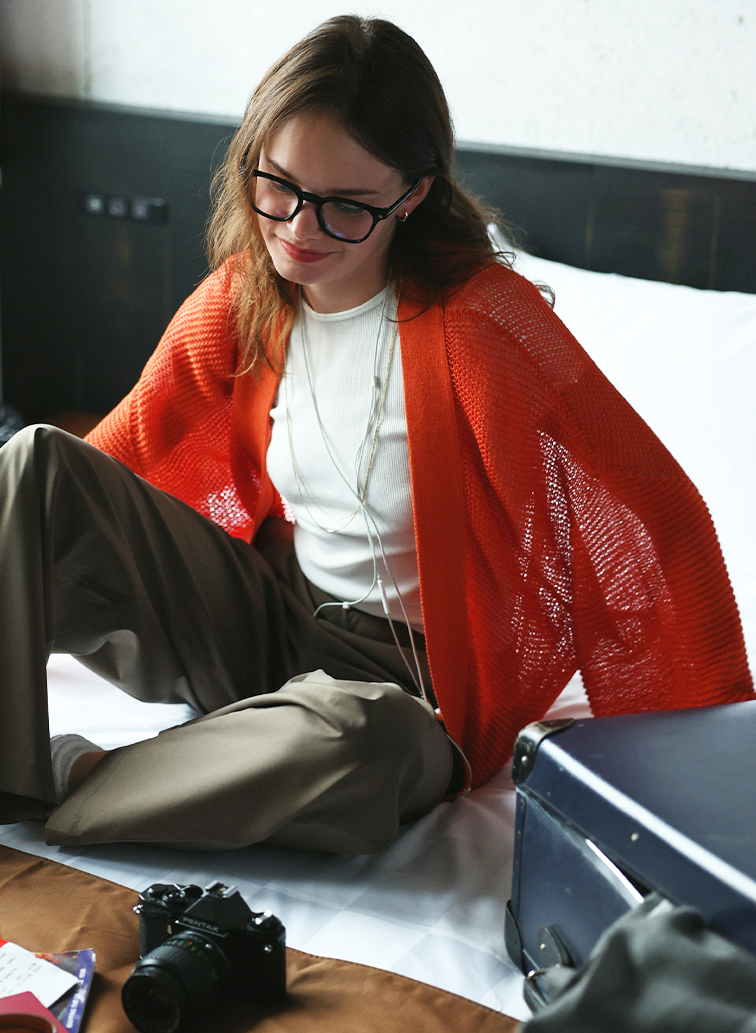 エアリー・カーディガン 詳細画像 Orenge 1