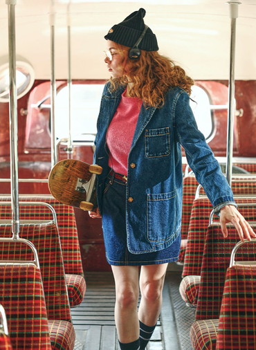 DENIM MINI SKIRT 詳細画像 Indigo 5