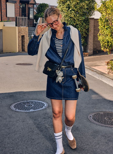 DENIM MINI SKIRT 詳細画像 Indigo 7