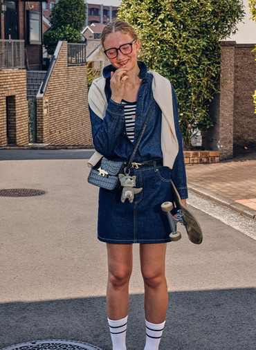 DENIM MINI SKIRT 詳細画像 Indigo 8