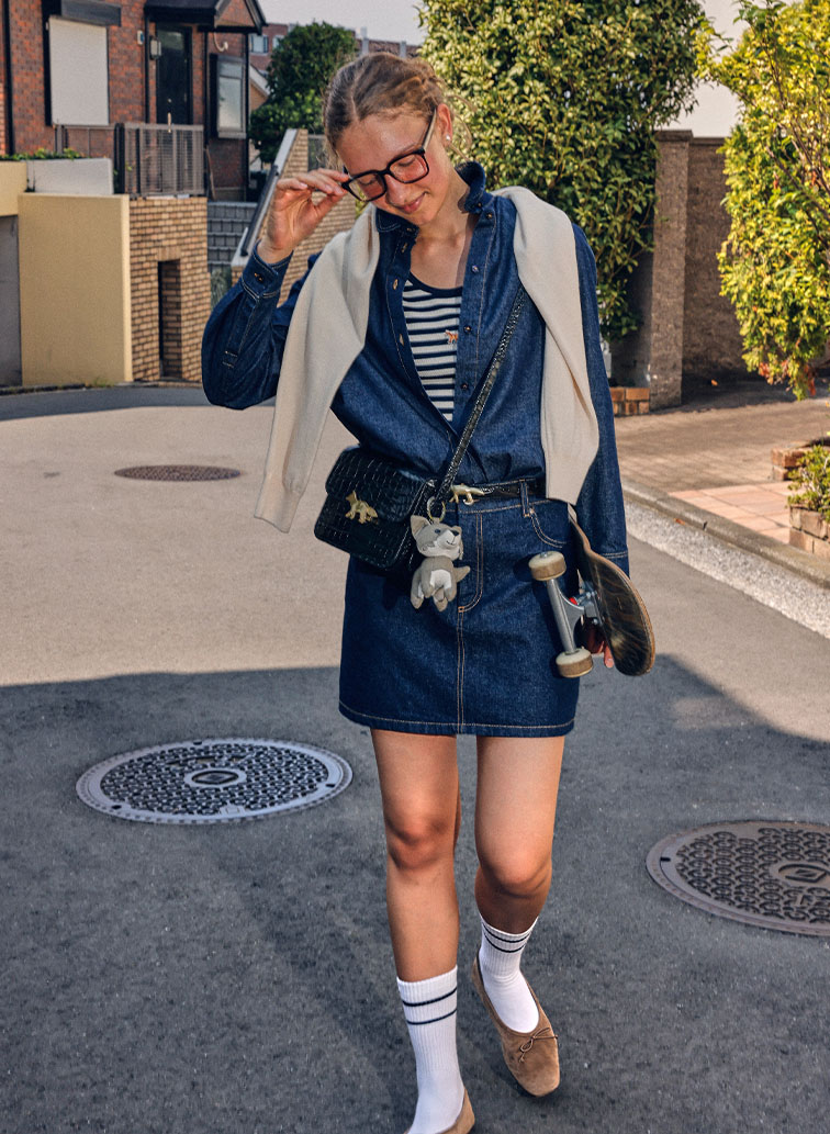 DENIM MINI SKIRT 詳細画像 Indigo 7