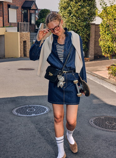 DESIGNED BACK FITTED SHIRT 詳細画像 Indigo 3