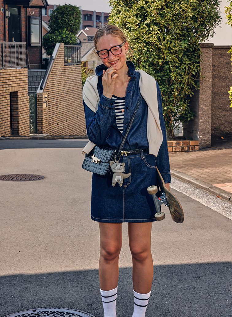 DESIGNED BACK FITTED SHIRT 詳細画像 Indigo 4