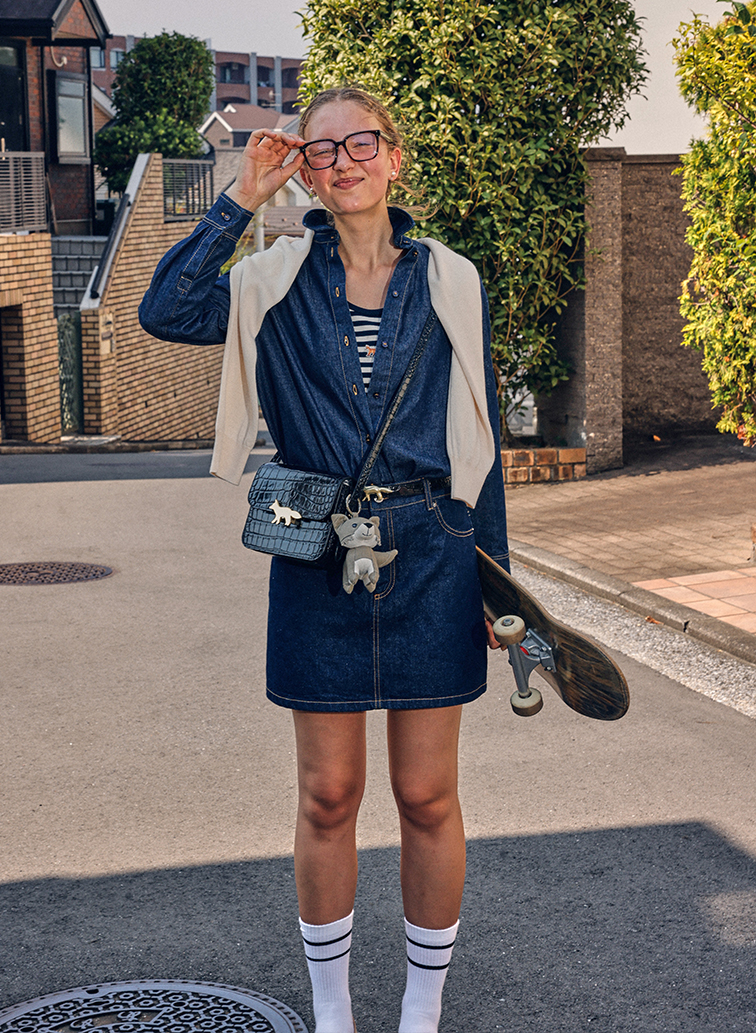 DESIGNED BACK FITTED SHIRT 詳細画像 Indigo 5