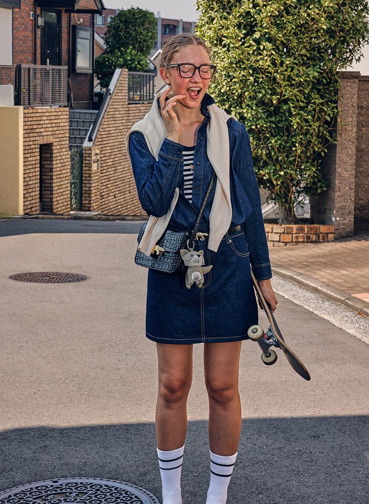 DESIGNED BACK FITTED SHIRT 詳細画像 Indigo 6