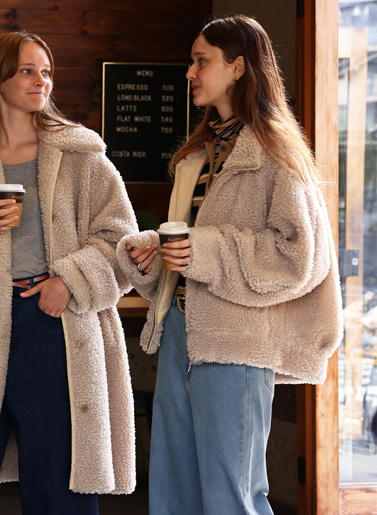 エコペルボアボンバージャケット 詳細画像 Beige 4