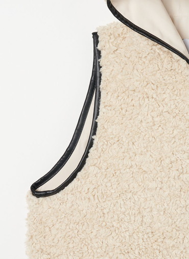 【ノヴァ】プードルボア フーディーベスト 詳細画像 Off White 4
