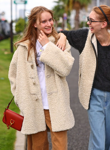 【オーブリー】プードルボアダッフルコート 詳細画像 Off White 2