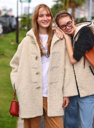 【オーブリー】プードルボアダッフルコート 詳細画像 Off White 3