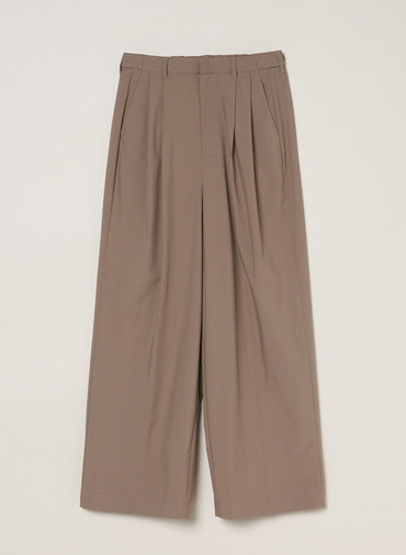 ストレッチタイプライター タックワイドパンツ