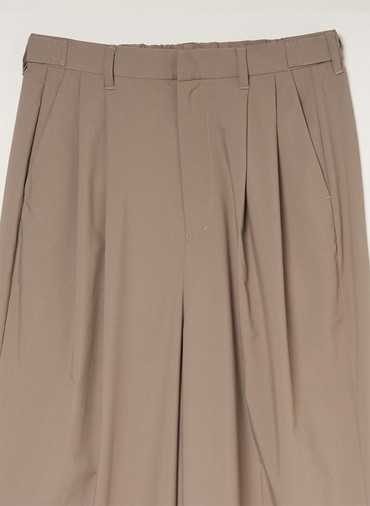 ストレッチタイプライター タックワイドパンツ 詳細画像 Khaki 3