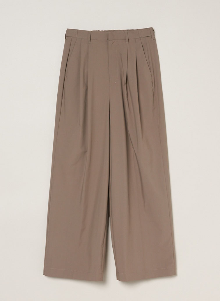 ストレッチタイプライター タックワイドパンツ 詳細画像 Khaki 1