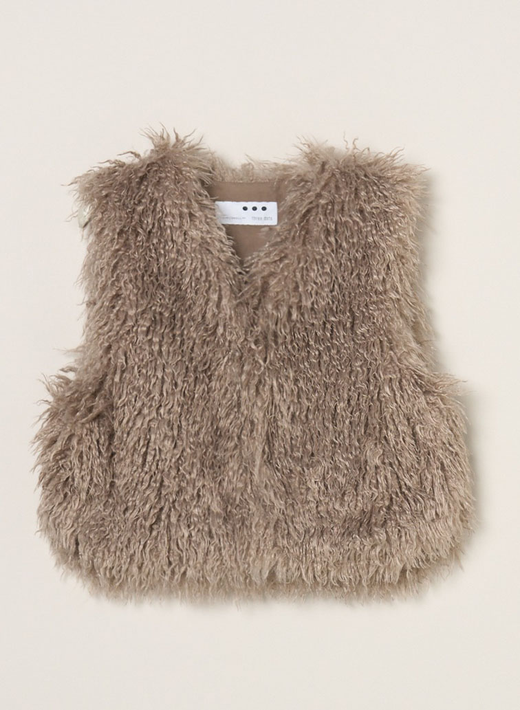 ウェイビーファー ショートジレ 詳細画像 Gray Beige 1