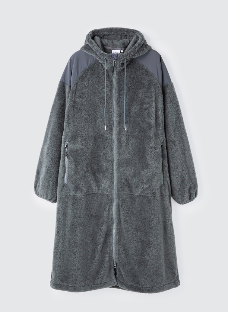 LEVEL3 SHAGGY HOODED COAT 詳細画像 Gray 4