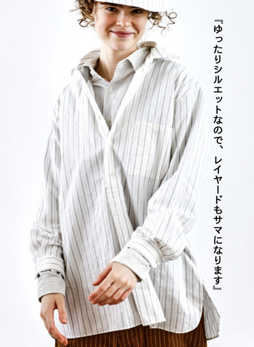 【CAPSULE COLLECTION】POロングシャツ/Pullover Long Shirt 詳細画像 Gray 6