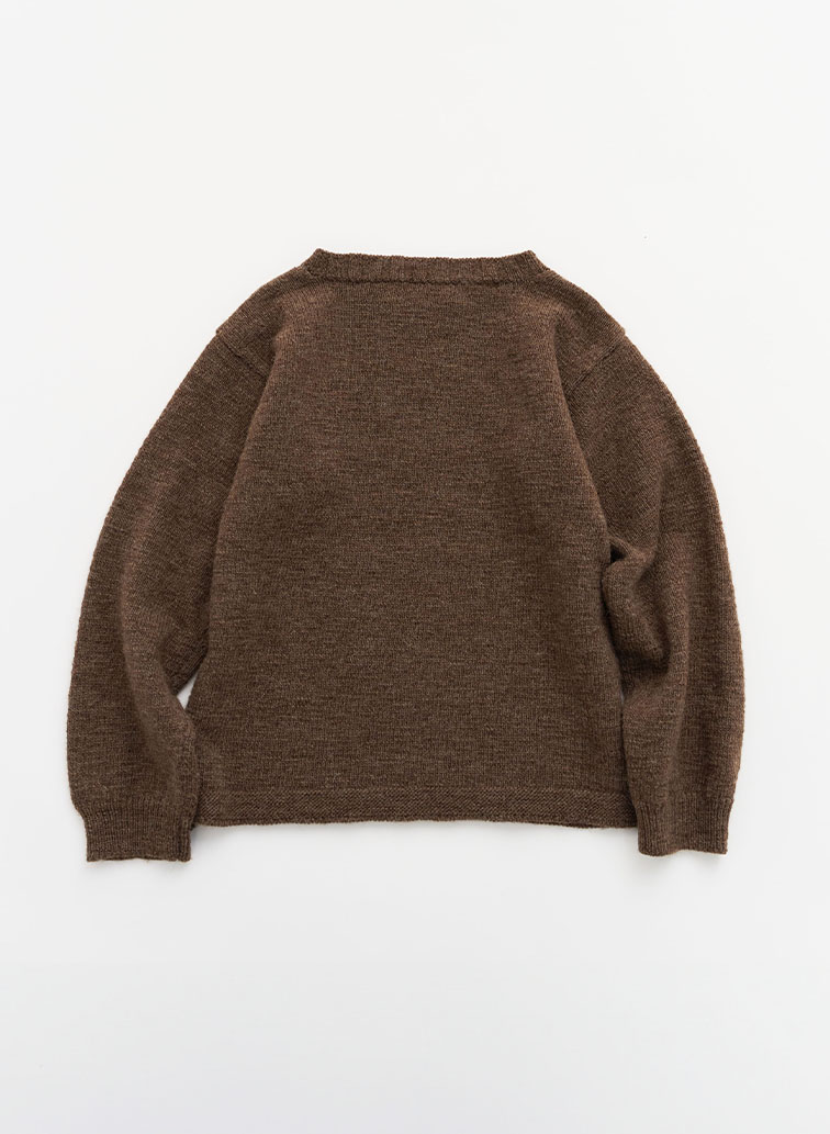 【CAPSULE COLLECTION】ガンジーニット/Guernsey Sweater 詳細画像 Brown 2