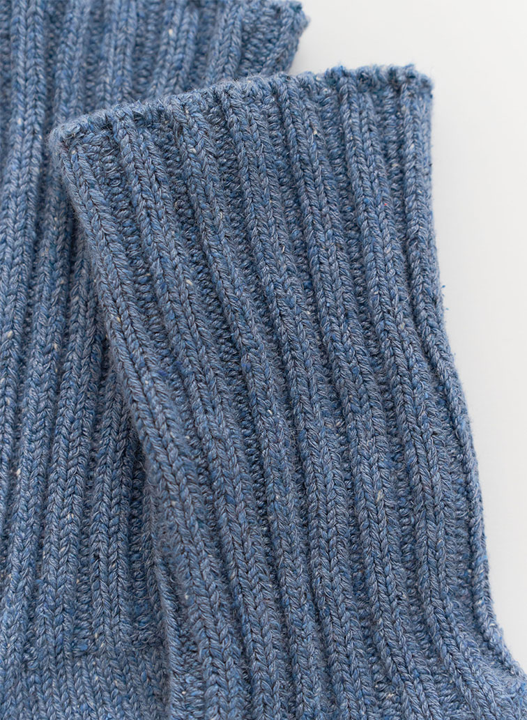 【CAPSULE COLLECTION】C/Siソックス/Cotton Silk Rib Socks 詳細画像 Blue 2