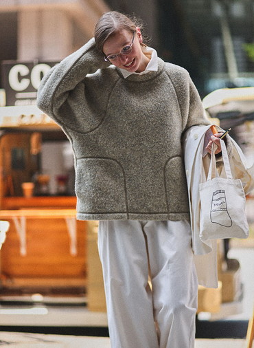 ウールフリース プルオーバー 詳細画像 Beige 3