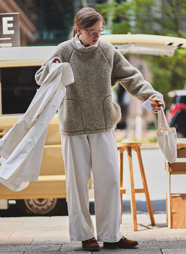 ウールフリース プルオーバー 詳細画像 Beige 4