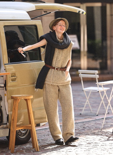 ウールフリース ジップアップベスト 詳細画像 Beige 2