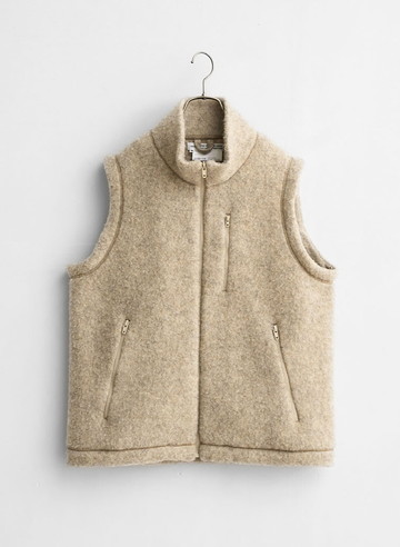 ウールフリース ジップアップベスト