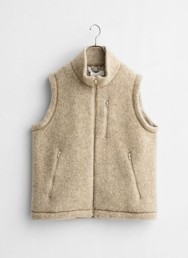 ウールフリース ジップアップベスト 詳細画像 Beige 1