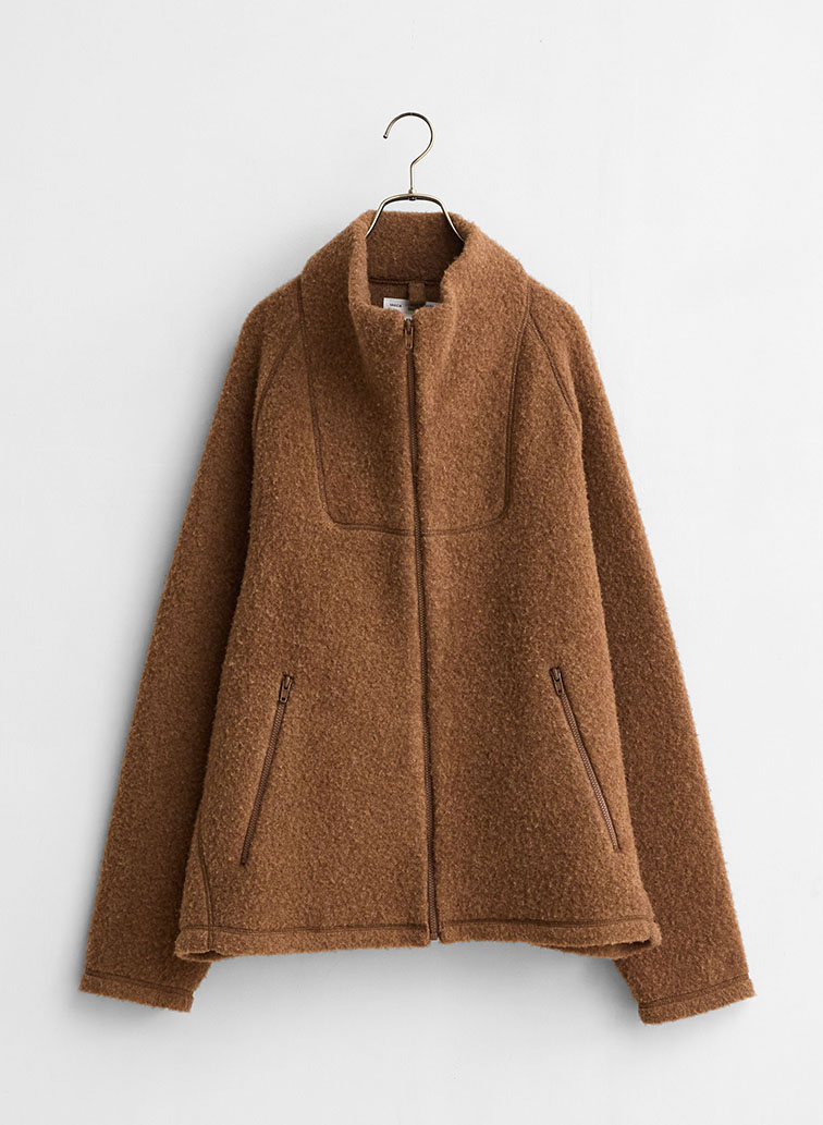 ウールフリース ジップアップジャケット 詳細画像 Brown 1