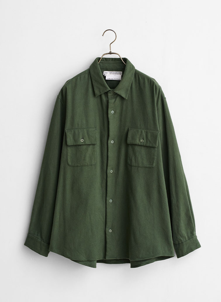 ボタンシャツ フラップポケット 詳細画像 Green 1