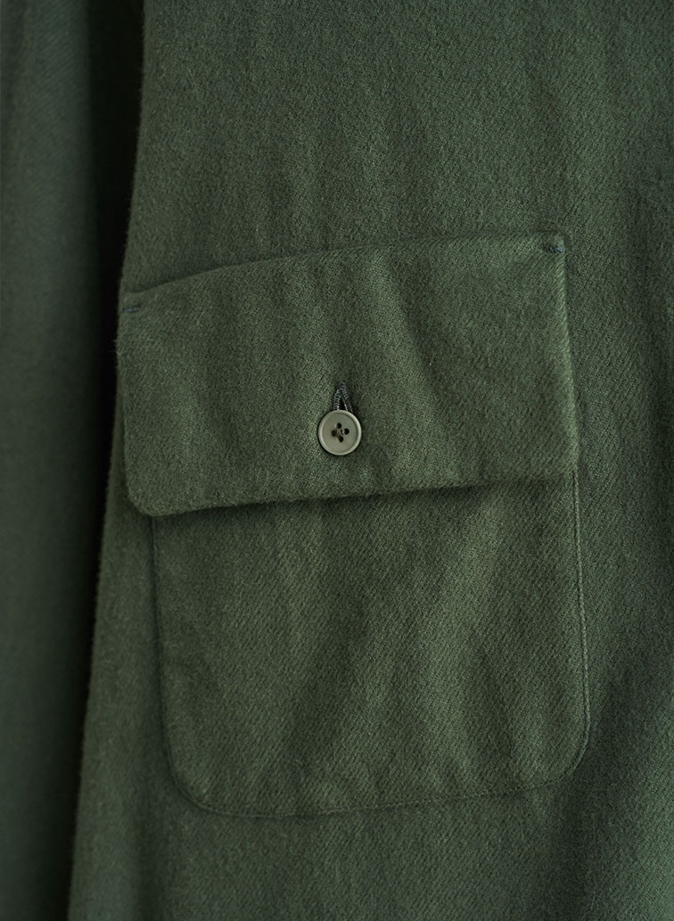ボタンシャツ フラップポケット 詳細画像 Green 4